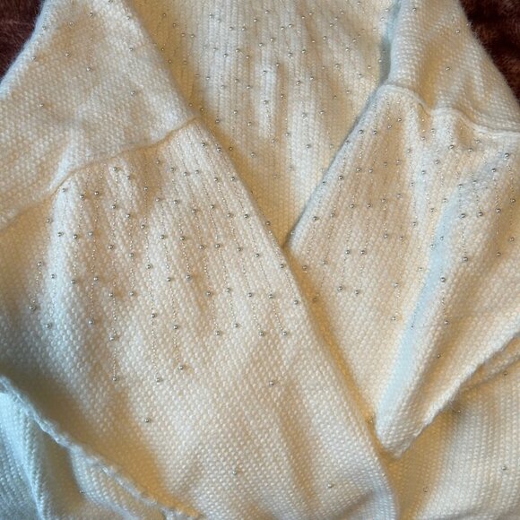 Free People Ivory Chart The Stars Sweater size Large NWT - Picture 9 of 13